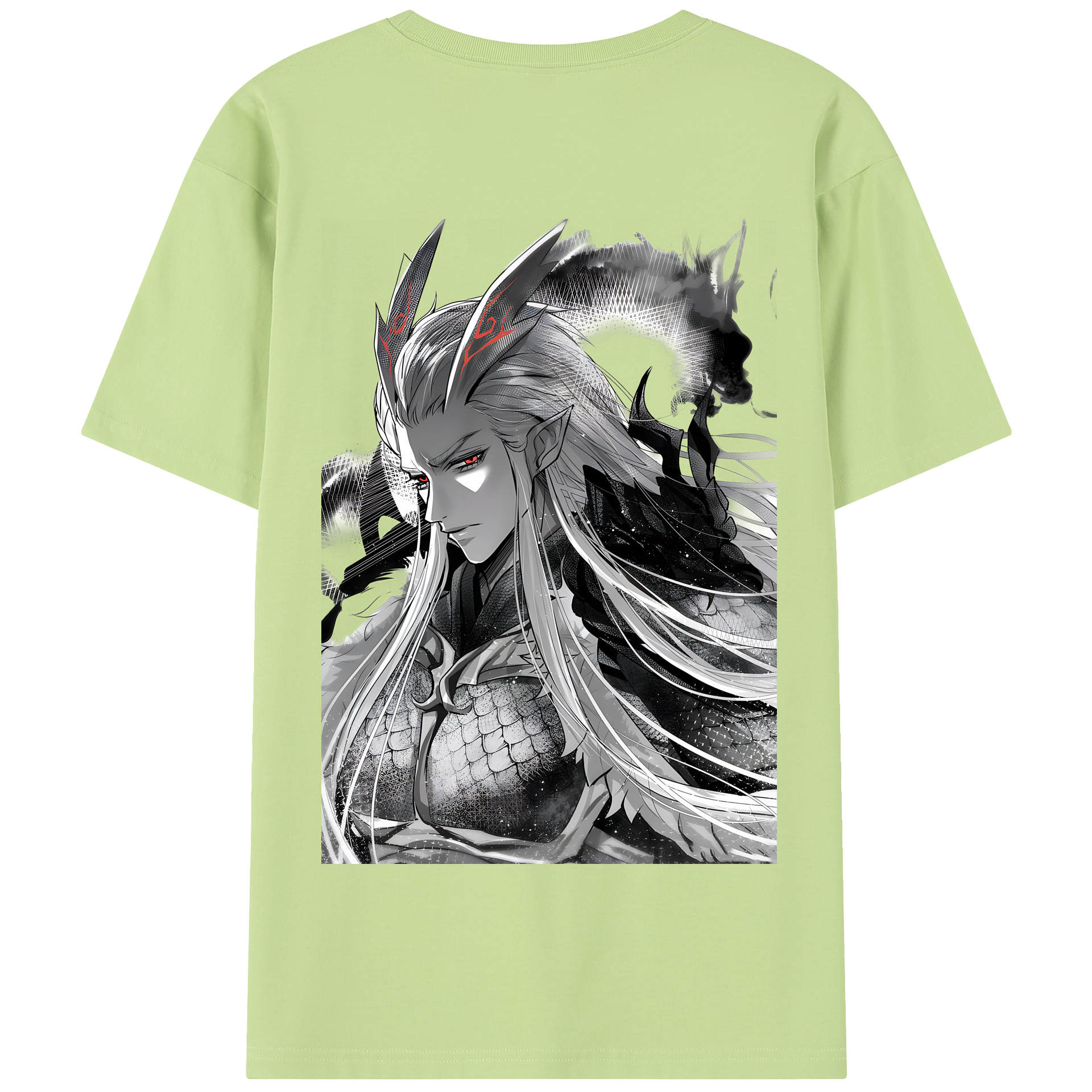 （画像用） Ne Zha 2 ナタ 魔童の大暴れ 綿100％半袖Tシャツ（背面プリント）